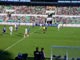 Blick aus Feld und die Haupttribüne